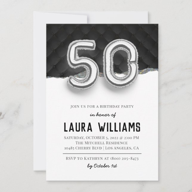 50th Birthday Party Invitation (Front)
