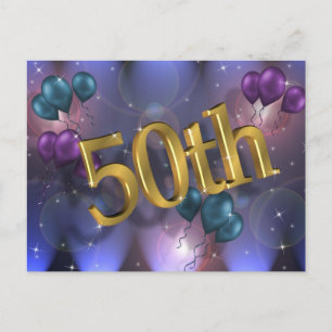 50th Birthday party invitation celebration Postcard