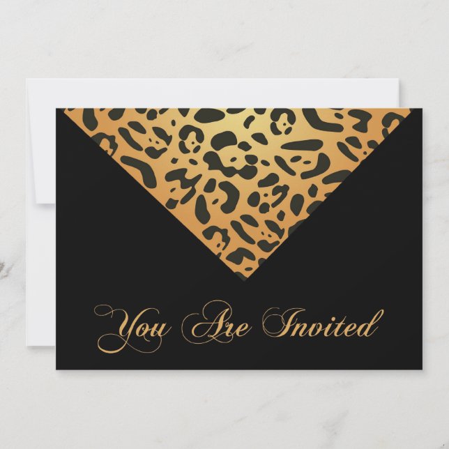 50th Birthday Party Invitation in Leopard (Front)