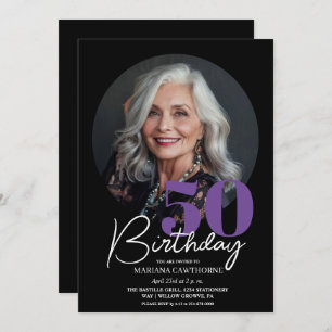 50th Birthday Party Invitation Photo 50th Birthday