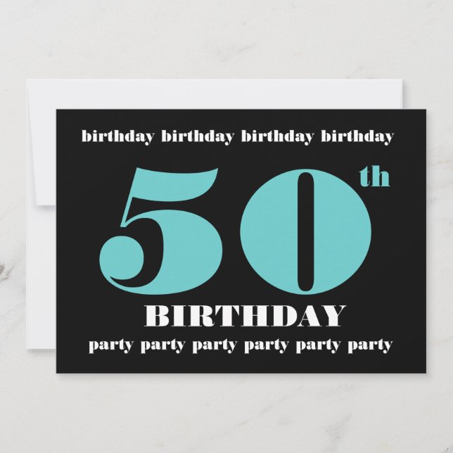 50th Birthday Party Invitation Template (Front)