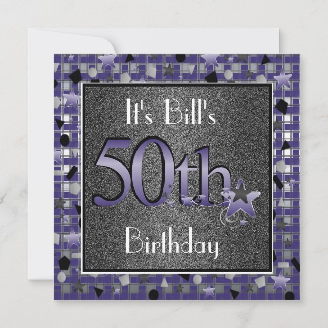 50th Birthday Party InvitationPERSONALIZED Invitation (Front)
