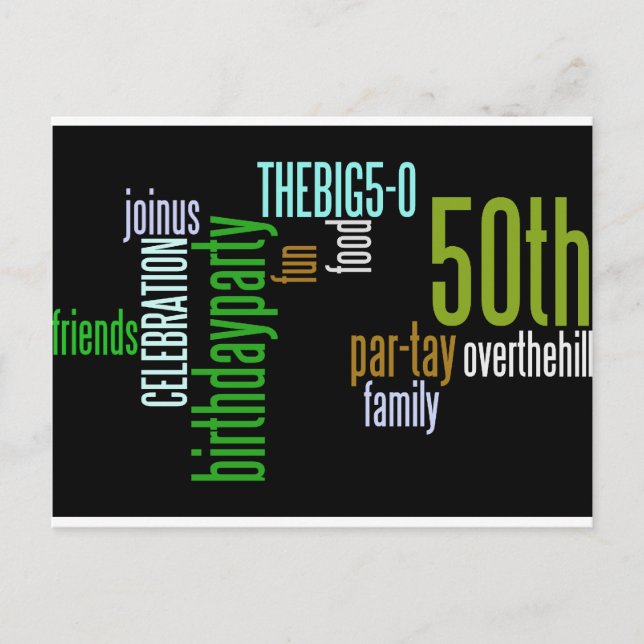 50th Birthday Party Invite (Front)