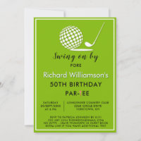 50th Birthday Party Men's Golf Theme