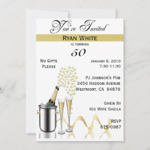 50th Birthday Party Personalised Invitation