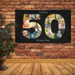50th Birthday Party Photo Collage Black White Banner<br><div class="desc">Easily edit the text and photos to suite your occasion. Look who's birthday it is. Turning a new decade is a great time to celebrate! Want to help somebody celebrate on their 50th birthday? These photo birthday party banners will enhance the big day of fun with friends and family at...</div>