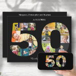 50th Birthday Party Photo Collage Black White Invitation<br><div class="desc">Easily edit the text to suit any milestone birthday. Look who's birthday it is. Turning a new decade is a great time to celebrate! Want to help somebody celebrate on their birthday? This "Photo Birthday Party Invitation" will announce the big day of fun, inviting friends and family to this happy...</div>