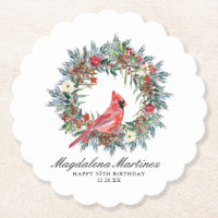 50th Birthday Party Red Cardinal Wreath Custom