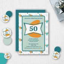50th Birthday Party Retro Mid Century Any Age