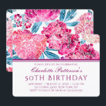 50th Birthday Party Stylish Pink Floral Pattern Invitation<br><div class="desc">This stylish design features pretty watercolor pink floral pattern with your personalised 50th birthday invitation information below. Personalised by editing the text in the text box provided #birthdayparty #party #50thbirthday #fifty #fiftiethbirthday #50th #50thbirthdayparty #50thbirthdayinvitations #invitations #invites #birthdayinvitations #floral</div>