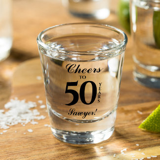 50th Birthday Personalised Shot Glass