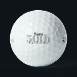 50th Birthday Personalised Titleist Pro V1 Golf Balls<br><div class="desc">"50"  or any age.  Personalised.</div>