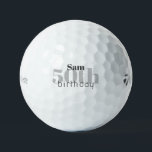 50th Birthday Personalised Titleist Pro V1 Golf Balls<br><div class="desc">"50"  or any age.  Personalised.</div>