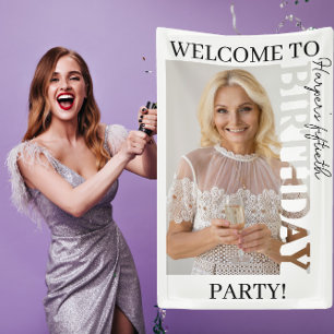 50th Birthday Photo college Party  Banner