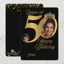 50th Birthday Photo Greeting Card | Personalised