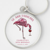 50th Birthday Pink Flamingo Novelty Swag