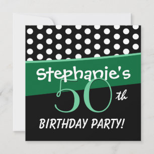 50th Birthday Polka Dots Modern Template