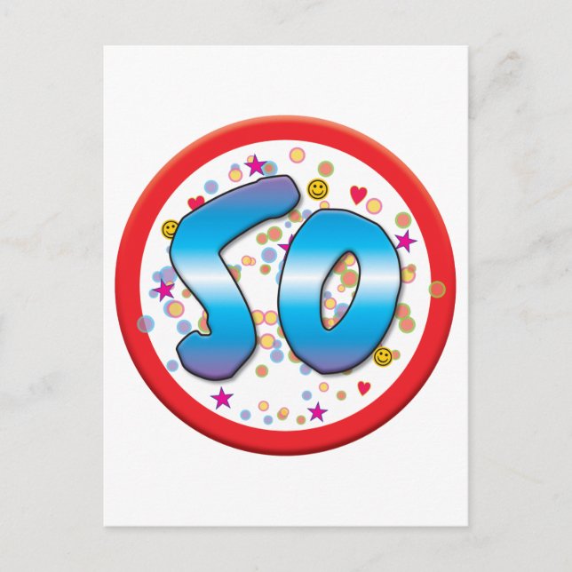 50th Birthday Postcard (Front)