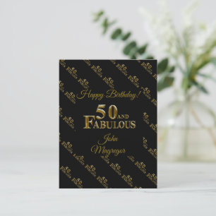50th Birthday  Postcard