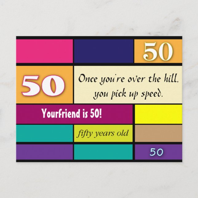 50th Birthday Postcard (Front)