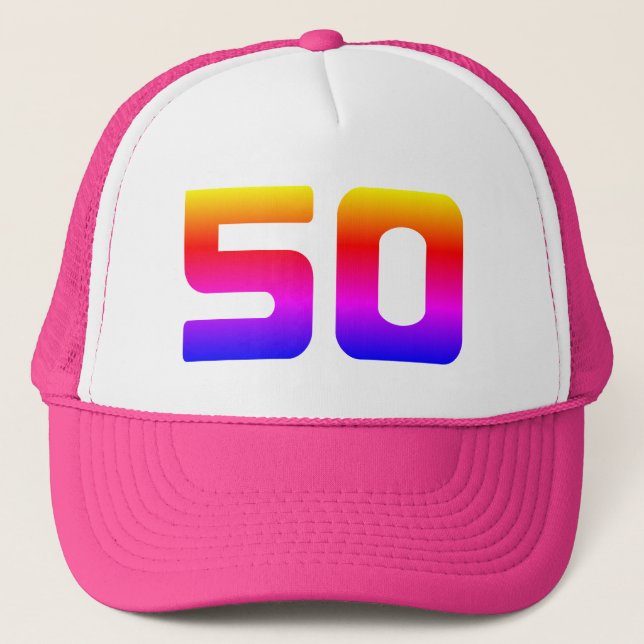 50th Birthday Pride Party Trucker Hat (Front)