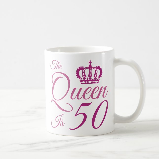50th Birthday Queen Coffee Mug (Right)