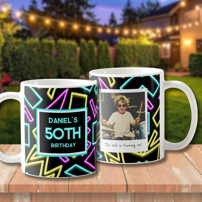 50th Birthday Retro Photo  Coffee Mug (Creator Uploaded)