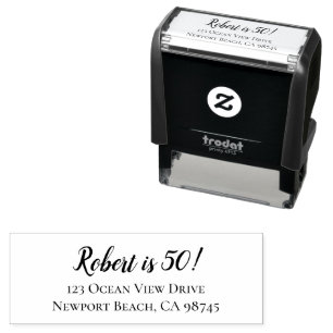 50th Birthday Return Address Self-inking Stamp