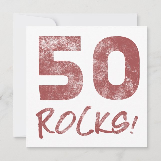 50th Birthday Rocks Card (Front)