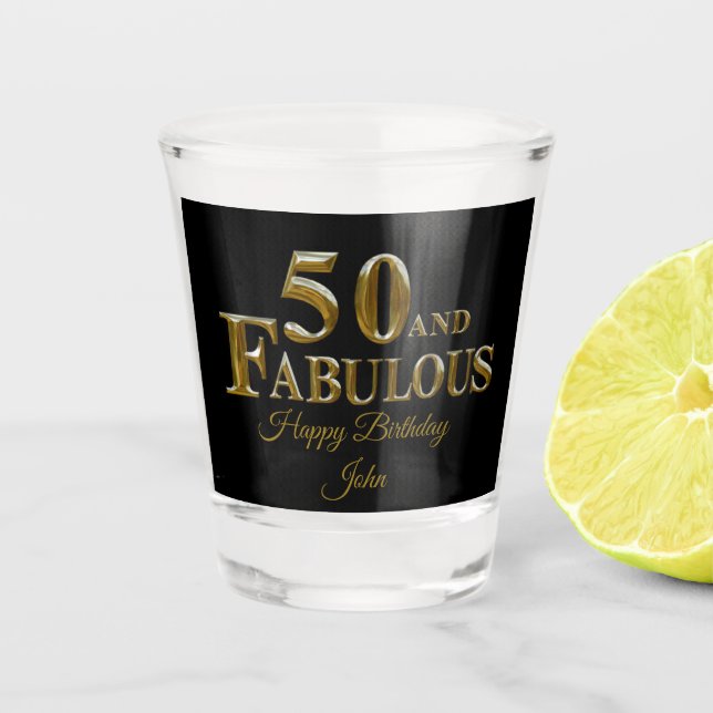 50th Birthday  Shot Glass (Front)