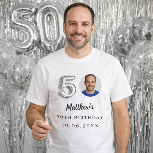 50th birthday silver photo T-Shirt