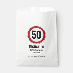 50th Birthday Speed Limit Sign - ANY AGE Favour Bags