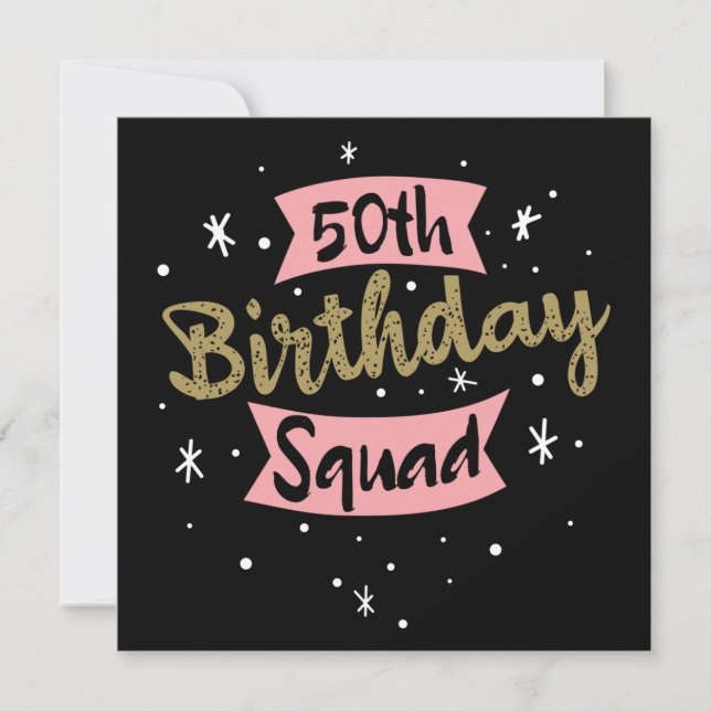 50th Birthday Squad Invitation (Front)