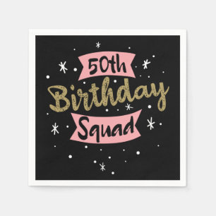 50th Birthday Squad Napkin