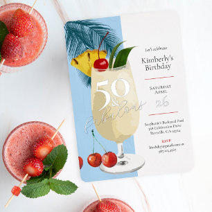 50th Birthday Summer Blue Cocktail Party