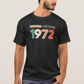 50Th Birthday T Vintage 1972 50 Years Old Design T-Shirt