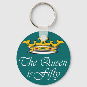 50th birthday The Queen is 50! Key Ring