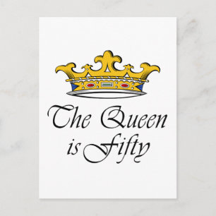 50th birthday The Queen is 50! Postcard