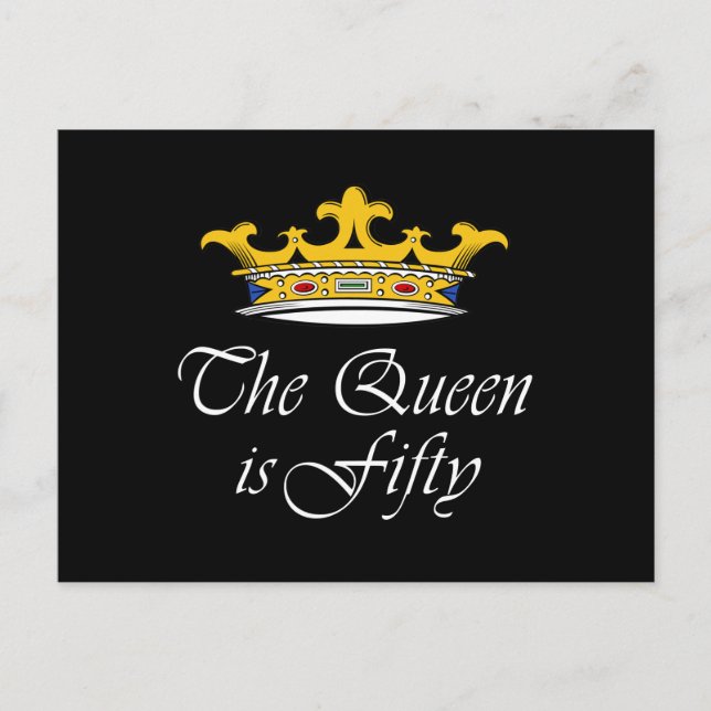 50th birthday The Queen is 50! Postcard (Front)