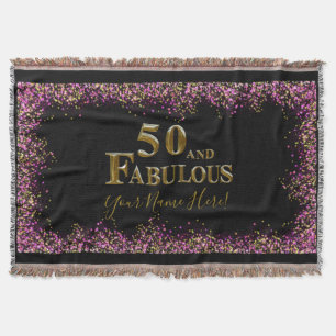50th Birthday Throw Blanket
