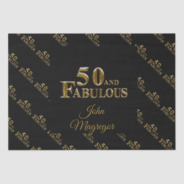 50th Birthday  Tissue Paper (Front)