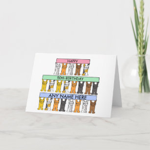 50th Birthday to Customise with any Name. Card