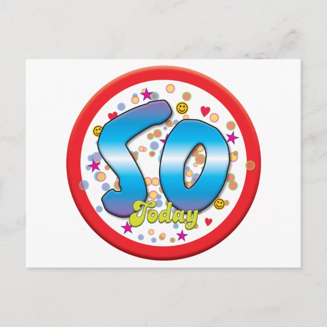 50th Birthday Today Postcard (Front)