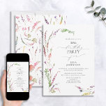 50th Birthday Trendy Elegant Wildflower Floral  Invitation<br><div class="desc">Celebrate a 50th birthday in style with this stunning 50th Birthday Trendy Elegant Wildflower Floral Invitation! Featuring an elegant frame of beautiful watercolor wildflowers, it creates the perfect setting to honour this special occasion. Plus, you can customise the invitation with personal details written in modern hand lettered calligraphy. As an...</div>