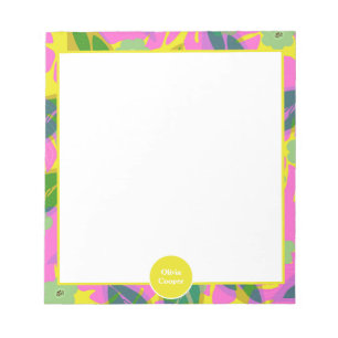 50th birthday tropical yellow colourful Sticker Notepad