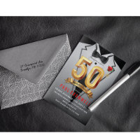 50th Birthday Tuxedo Invitation