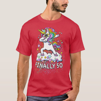 50th birthday unicorn cool dabbing T-Shirt