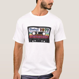 50Th Birthday, Vintage 1971 Men Women Cassette Tap T-Shirt