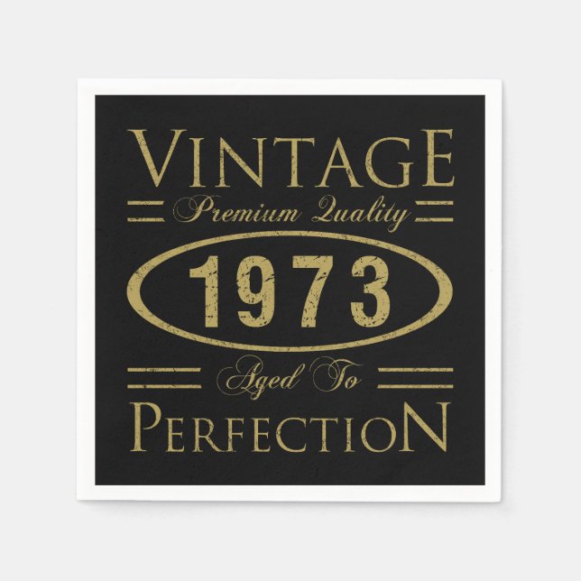 50th Birthday Vintage 1973 Napkin (Front)