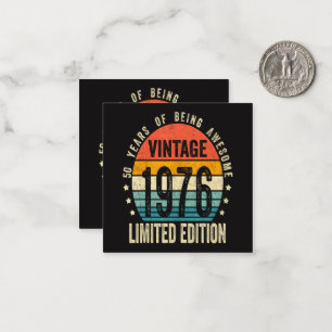 50th Birthday Vintage 1976 Limited Edition Card
